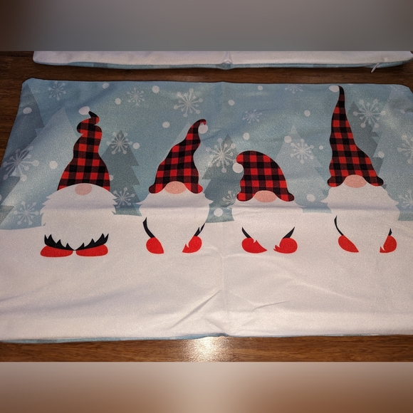 4 gnome pillow cases. Brand new. Family. Winter. - Picture 4 of 5